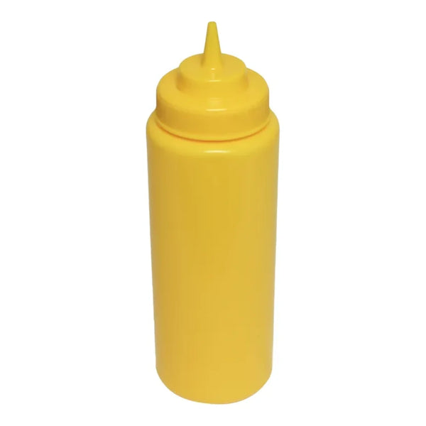 Thunder Group PLTHSB032YW 32 oz Polyethylene Wide-Mouth Squeeze Bottle Yellow PACK