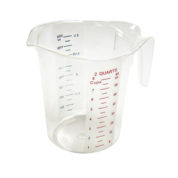 Winco PMCP-200 2qt Measuring Cup, PC, Color Graduations