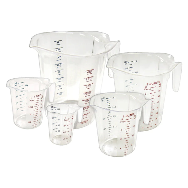 Winco PMCP-5SET Polycarbonate Measuring Cup Set, 5pcs