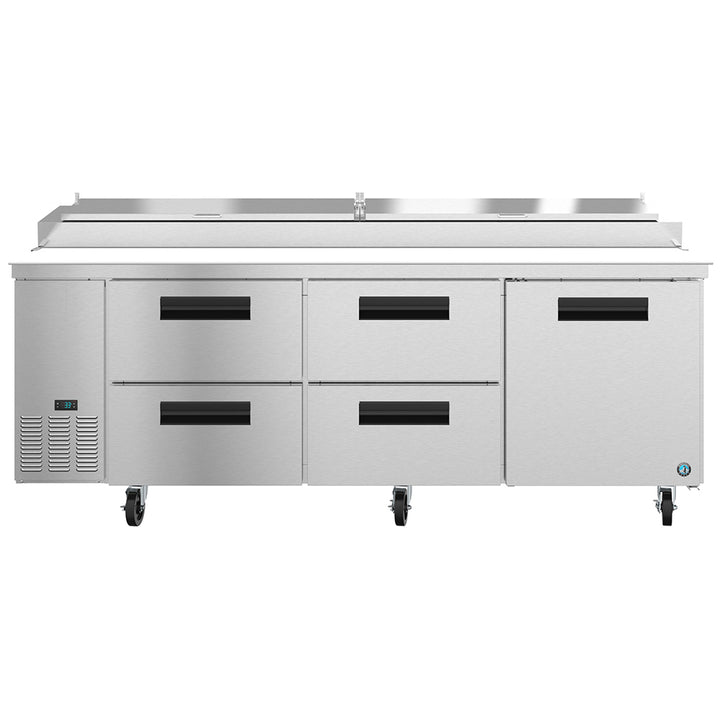 Hoshizaki PR93A-D4 Three Section Pizza Prep Refrigerated Table, 93" W x 32.25" D x 43.5" H