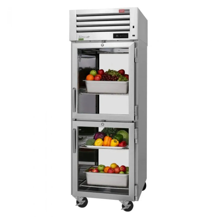 Turbo Air PRO-26-2R-G-PT-N(-L)(-LR)(-RL) 28.75" 1 Section Pass-Thru, Top Mount Refrigerator, 27.52 cu. ft., 115/60/1