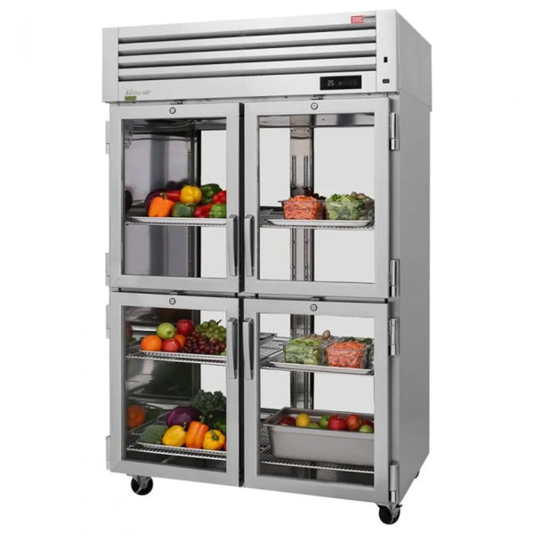 Turbo Air PRO-50-4R-G-PT-N 51.75” 2 Section Pass-Thru, Top Mount Refrigerator, 50.23 cu. Ft., 115/60/1