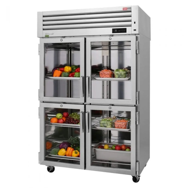 Turbo Air PRO-50-4R-GS-PT-N 51.75" 2 Section Pass-Thru, Top Mount Refrigerator, 53.47 cu. Ft., 115/60/1