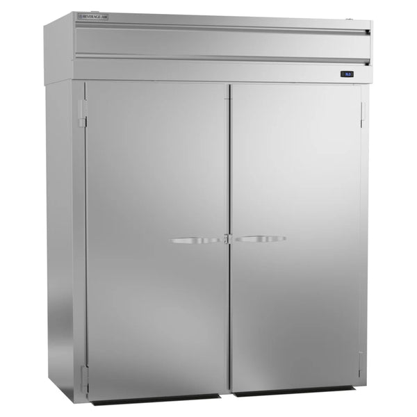 Beverage-Air PRT2HC-1AS 66" Stainless Steel Solid Door Roll Through Refrigerator