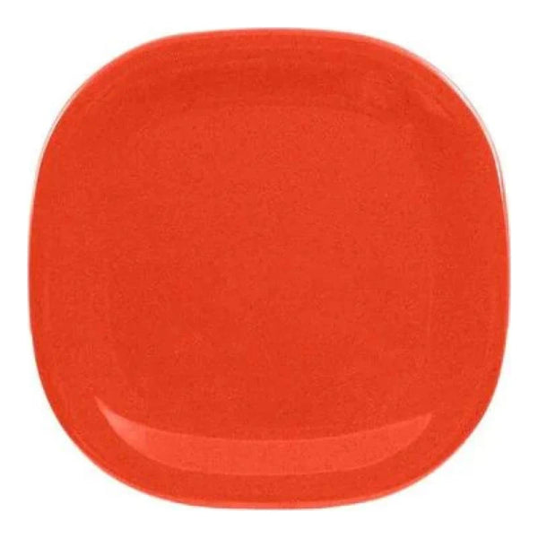 Thunder Group PS3008RD 8-1/4" x 8-1/4" Melamine Round Square Plate Red