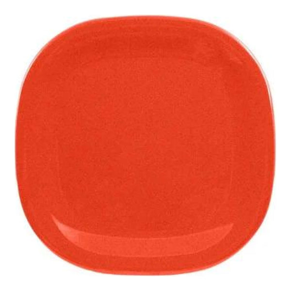 Thunder Group PS3010RD 11" x 11" Melamine Round Square Plate Red