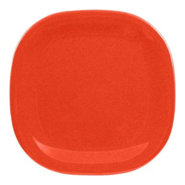 Thunder Group PS3014RD 14" x 14" Melamine Round Square Plate Red