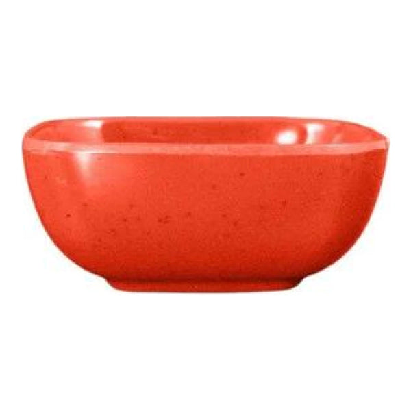 Thunder Group PS3103RD 5 oz Melamine Round Square Bowl Passion Red