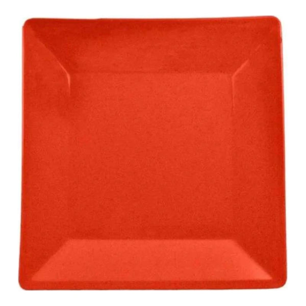 Thunder Group PS3211RD 10-1/4" x 10-1/4" Melamine Passion Red Square Plate