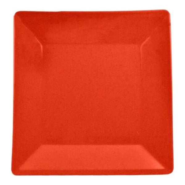 Thunder Group PS3214RD 13-3/4" x 13-3/4" Melamine Passion Red Square Plate