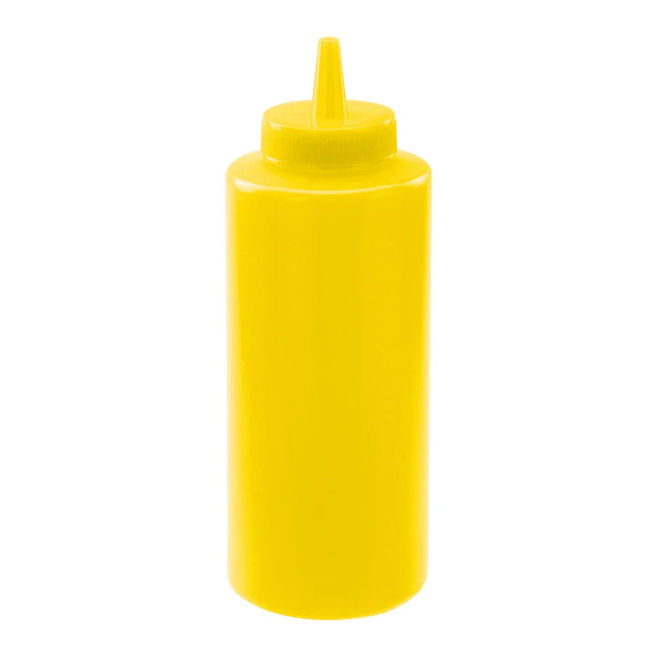 Winco PSB-12Y 12oz Squeeze Bottles, Yellow, 6pcs/pk