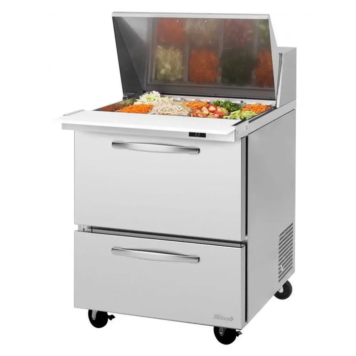 Turbo Air PST-28-12-D2-N 27-1/2" 1 Section Sandwich/Salad Prep Table, 7 cu. Ft., 115/60/1