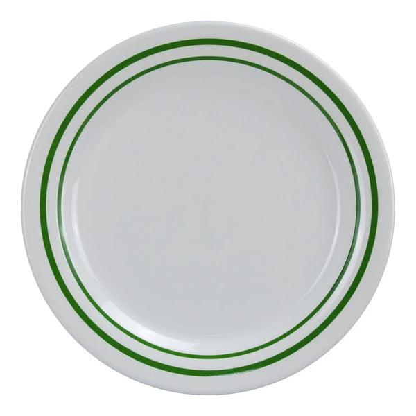 Yanco PT-106 6 1/4? Pine Tree Melamine Round Bread Plate, Pack of 48