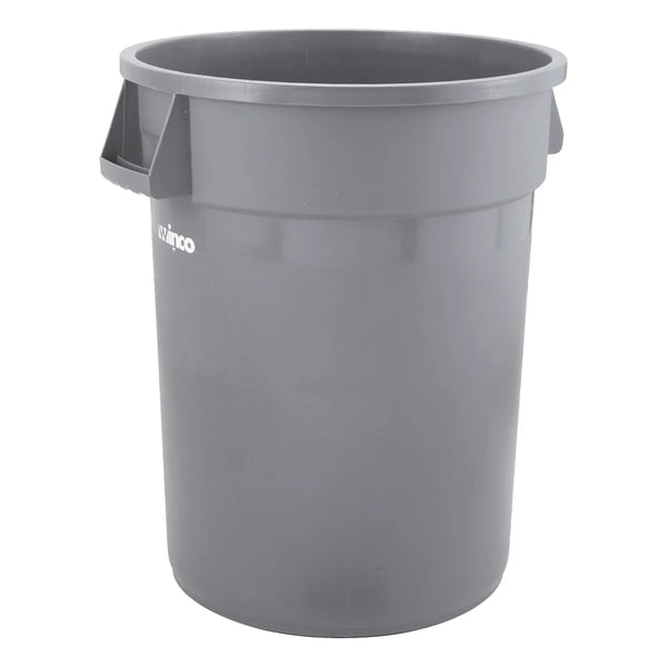 Winco PTC-10G 10 Gallon Round Trash Can, Gray