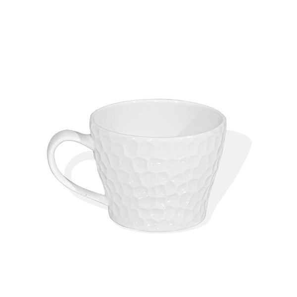 Furtino England Pebble 20cl/7oz White Porcelain Tea Cup, Pack of 6