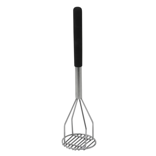 Winco PTMP-18R Potato Masher, Round, 4" x 18", Plastic Handle