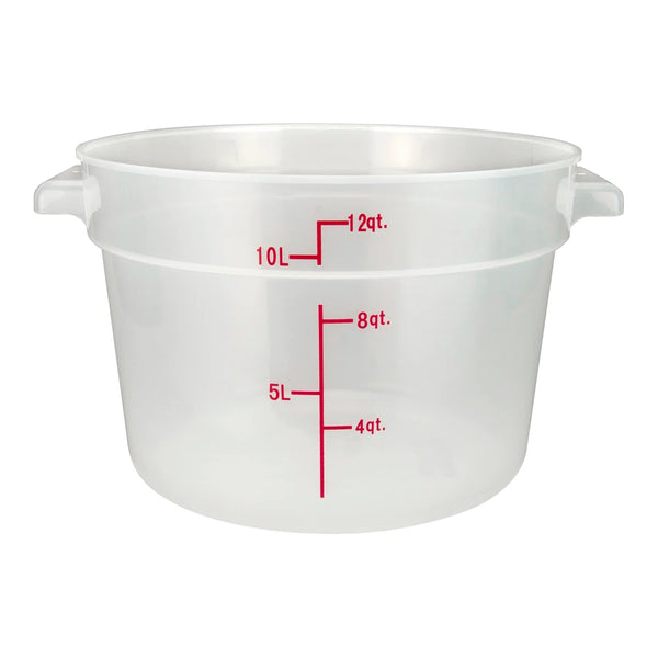 Winco PTRC-12 12qt Round Storage Container, Translucent, PP