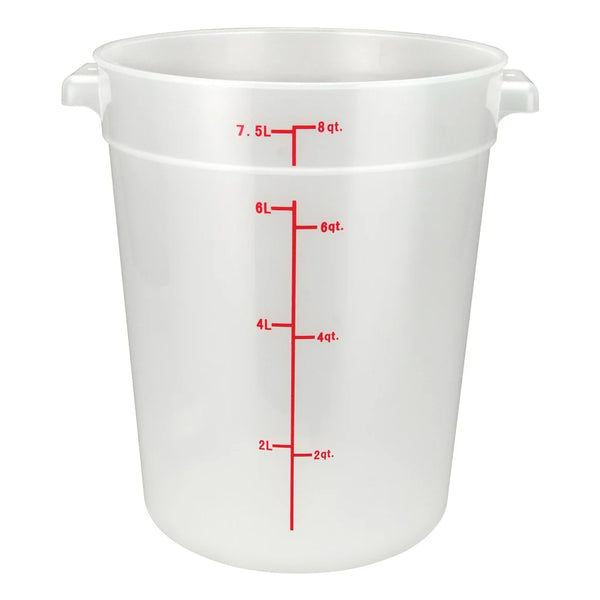 Winco PTRC-8 8qt Round Storage Container, Translucent, PP