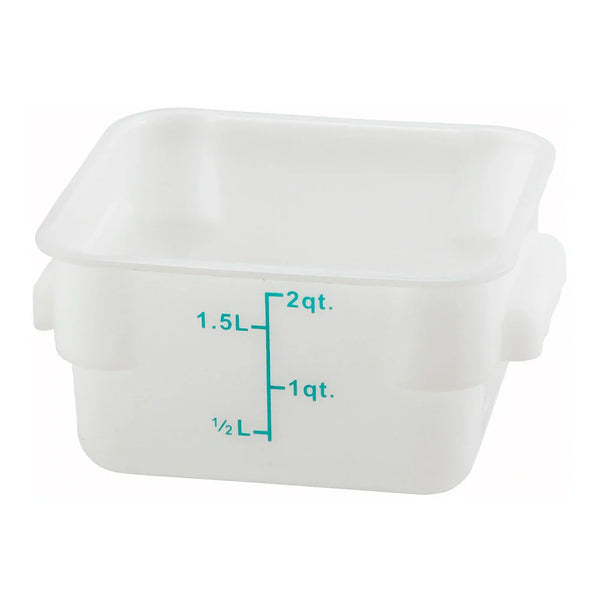 Winco PTSC-2 2qt Square Storage Container, Translucent, PP