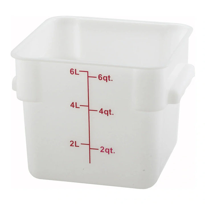 Winco PTSC-6 6qt Square Storage Container, Translucent, PP