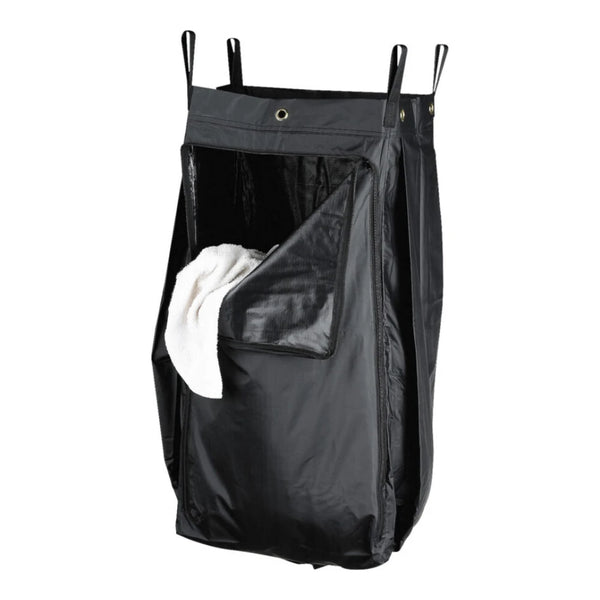 Hospitality 1 Source PVCLB PVC 18" x 33" Laundry Bag w/ Zipper — Black Case Pack of 6 Pieces