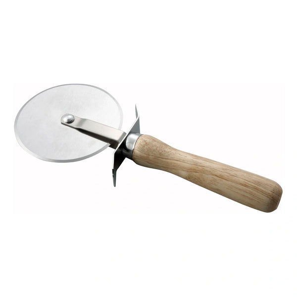 Winco PWC-4 Pizza Cutter, 4"Dia Blade, Wooden Handle