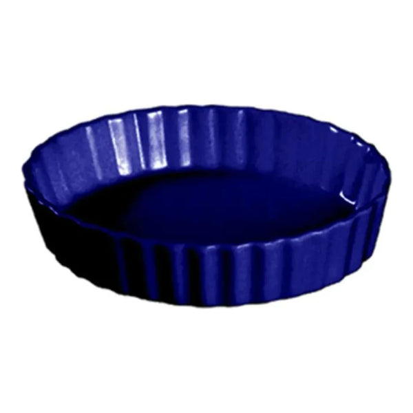 CAC China QCD-5-BLU Round Quiche Dish Blue 5.5oz 5" Case of 24 Pcs