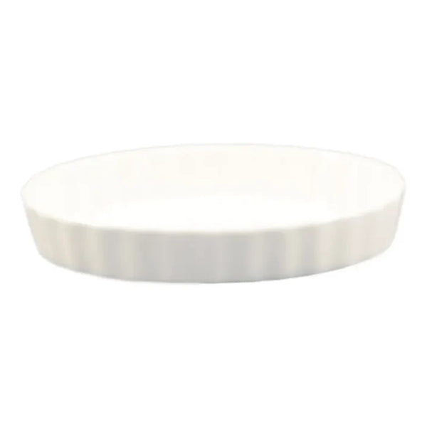 CAC China QSV-11 Oval Dish Fluted 36oz 11" Case of 12 Pcs