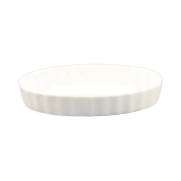 CAC China QSV-11 Oval Dish Fluted 36oz 11" Case of 12 Pcs