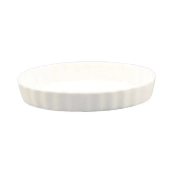 CAC China QSV-5 Oval Dish Fluted 4oz 5" Case of 36 Pcs