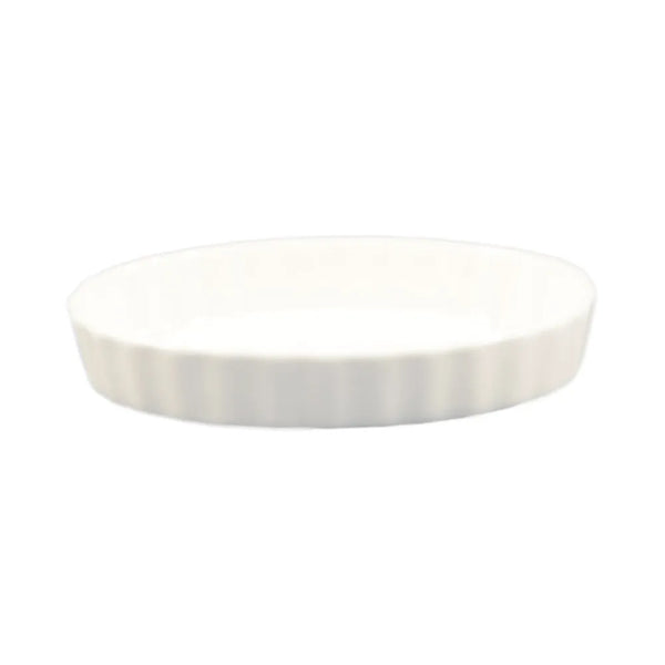 CAC China QSV-8 Oval Dish Fluted 12.5oz 8" Case of 24 Pcs