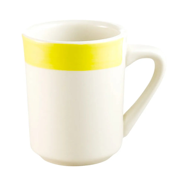 CAC China R-17-Y Tierra Mug Yellow 8oz 3 1/8" Case of 36 Pcs