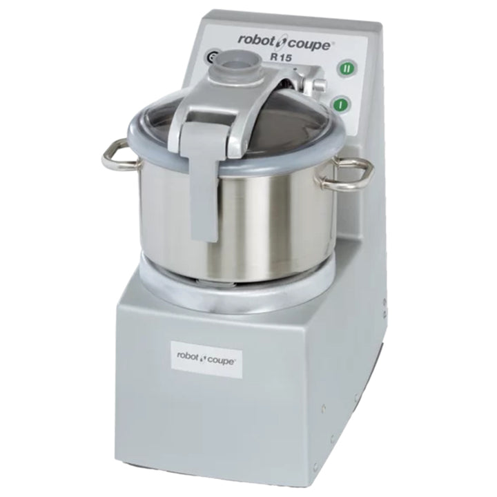 Robot Coupe R15 2-Speed Stainless Steel Batch Bowl Food Processor, 240V, 4 1/2 hp, 15 L