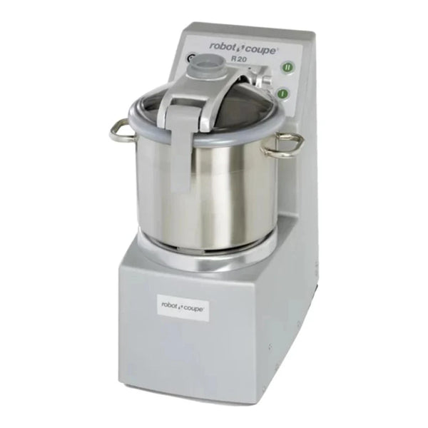 Robot Coupe R20 2-Speed 20 L Stainless Steel Batch Bowl Food Processor, 240V, 5 1/2 hp