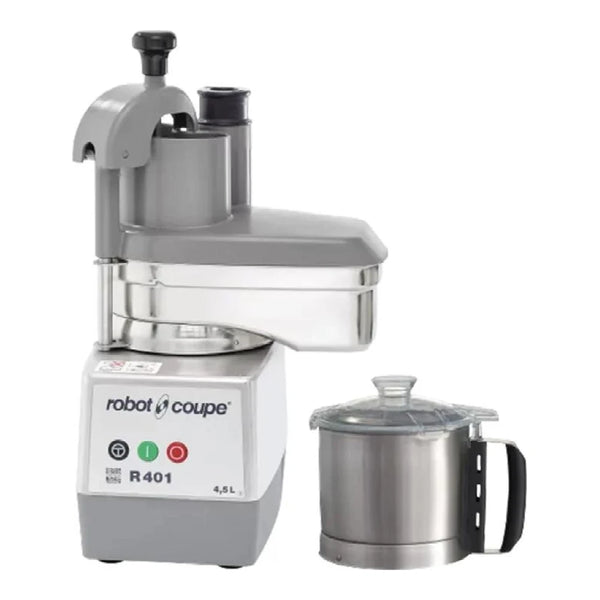 Robot Coupe R401 4.5L Food Processor with Stainless Steel Bowl & 2 Discs, 1 1/2 hp