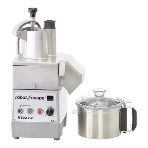 Robot Coupe R502VV 5.9 L Variable Speed Food Processor with Cutter Bowl and Vegetable Prep - 120V, 2 hp