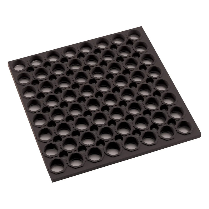 Winco RBMH-35K-R Black Straight Edges Grease-Proof Rubber Floor Mat, 3' x 5' x 3/4"