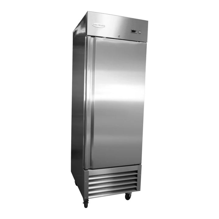 Serv-Ware RF1-HC  26.8”  Stainless Steel 1 Solid Door Reach-In Freezer, 115v/1ph,  23 cu. ft.