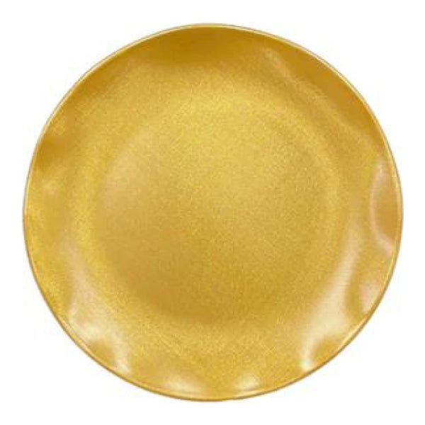 Thunder Group RF1010G 10-1/2" Melamine Gold Pearl Round Dinner Plate