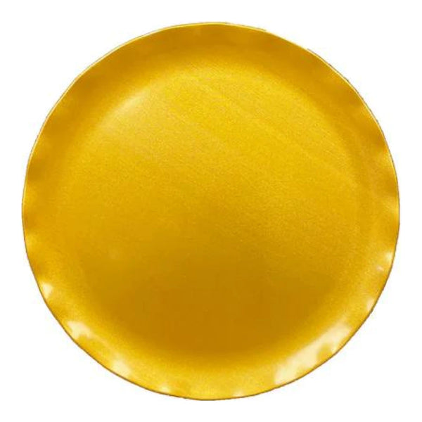 Thunder Group RF1018G 18" Melamine Gold Pearl Round Plate