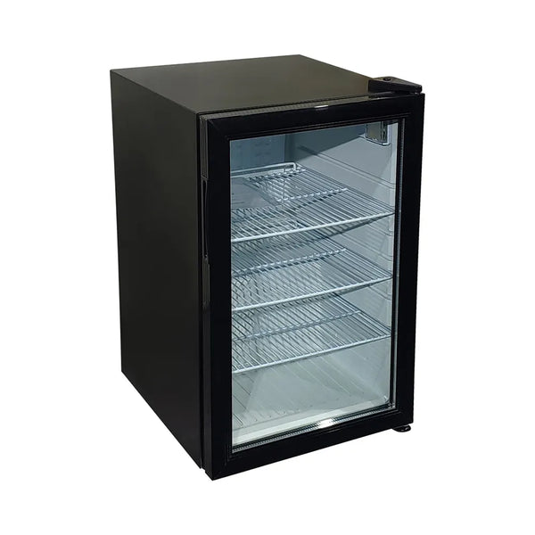 CAC China RFCS-27B Black Countertop Refrigerated Merchandiser, 18 3/4" x 17 1/8" x 27"