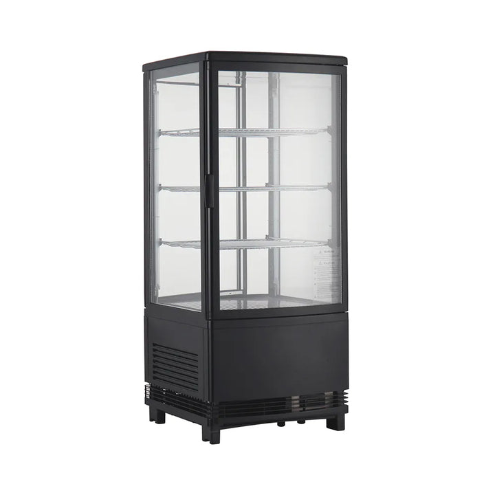 CAC China RFCS-39BK Display Case Refrigerated 17x17x39"H Black Set