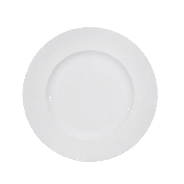 Furtino England River 20.5cm/8" White Porcelain Flat Plate, Pack of 6