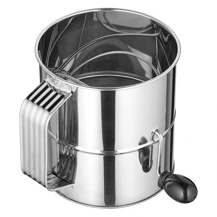 Winco RFS-8 8 Cup Stainless Steel Rotary Sifter