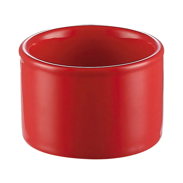 CAC China RKF-C4-R Straight Ramekin Red 5oz 3" Case of 24 Pcs