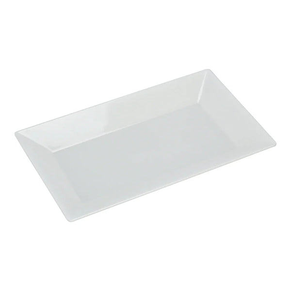 Yanco RM-212 7.5" White Melamine Rectangular Rome Plate, Pack of 24