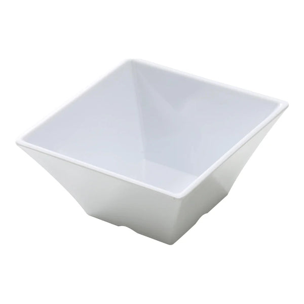 Yanco RM-4106 26 Oz White Melamine Square Rome Salad Bowl, Pack of 24