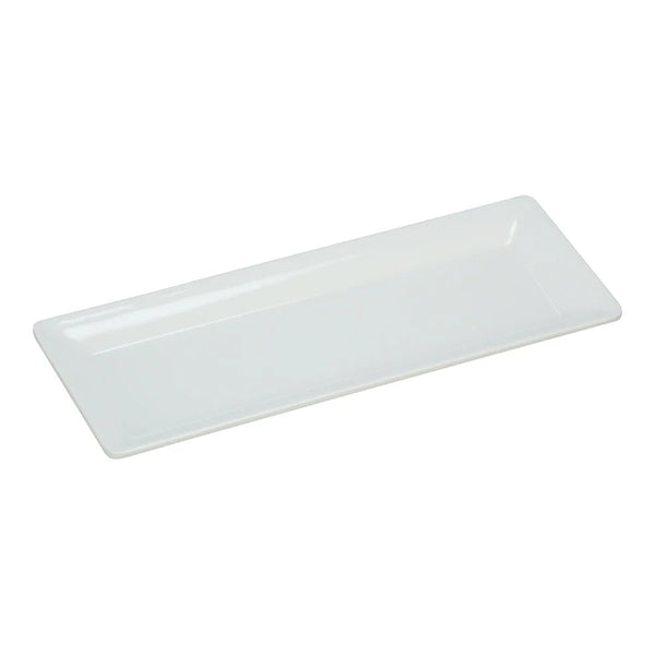 Yanco RM-4308 3 1/2" White Melamine Rectangular Rome Plate, Pack of 48