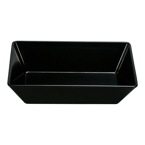 Yanco RM-610BK 5.875" Black Melamine Rectangular Rome Appetizer / Dessert Plate, Pack of 24