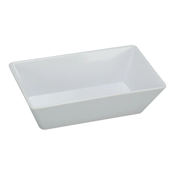 Yanco RM-614 10" White Melamine Rectangular Rome Dinner Plate, Pack of 12